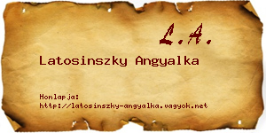 Latosinszky Angyalka névjegykártya